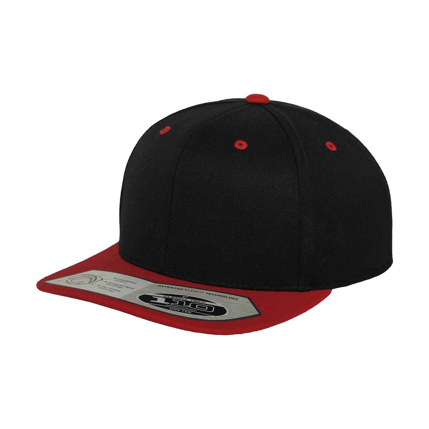 FLEXFIT Snapback Fitted Baseball Cap (Black/Red)