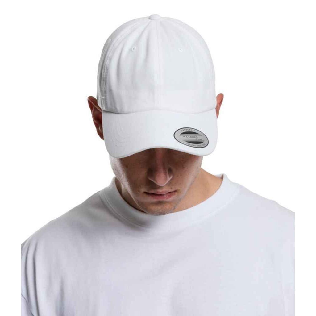Unisex Baseballkappe mit niedrigem Profil Damen und Herren Weiß 4/4