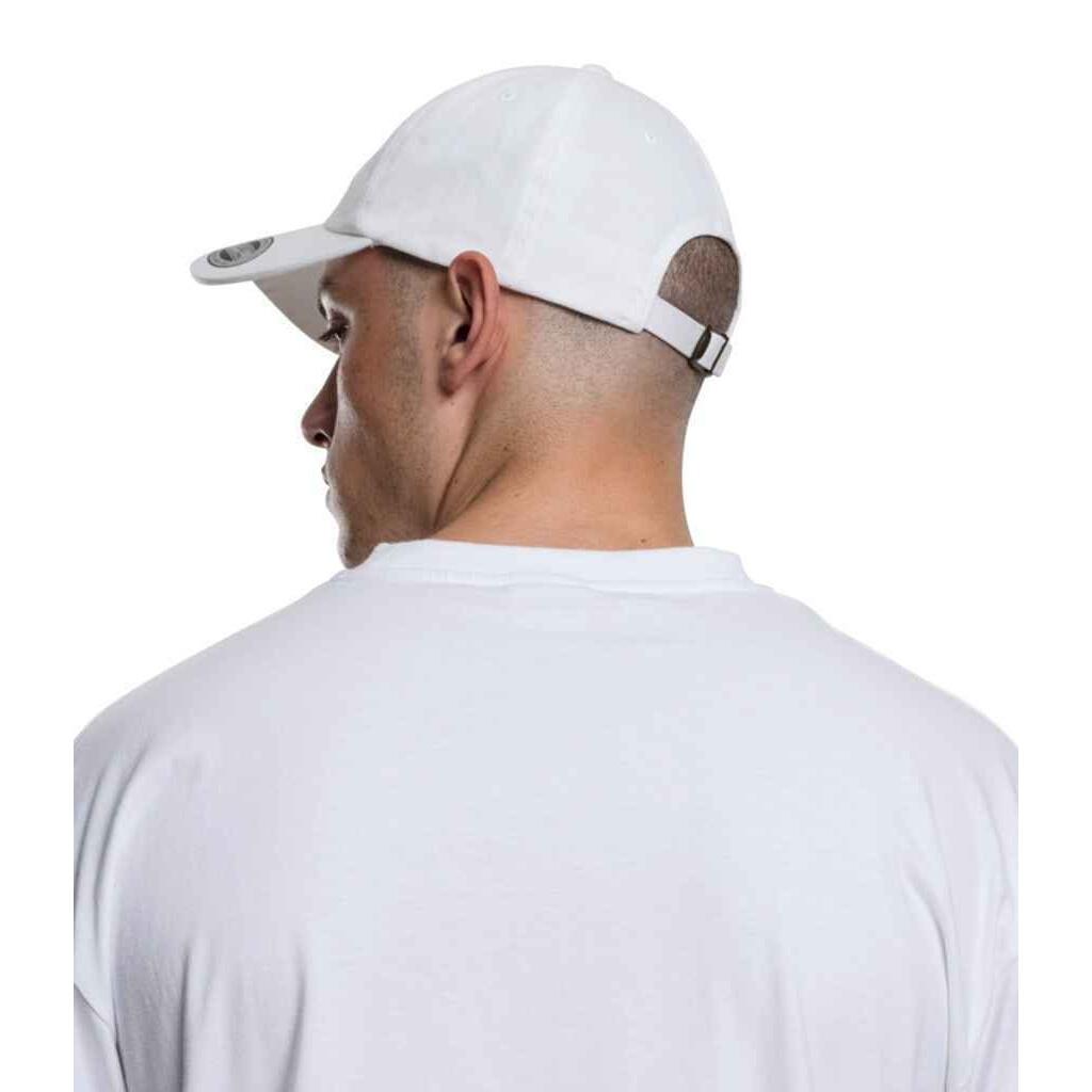 Unisex Baseballkappe mit niedrigem Profil Damen und Herren Weiß 3/4