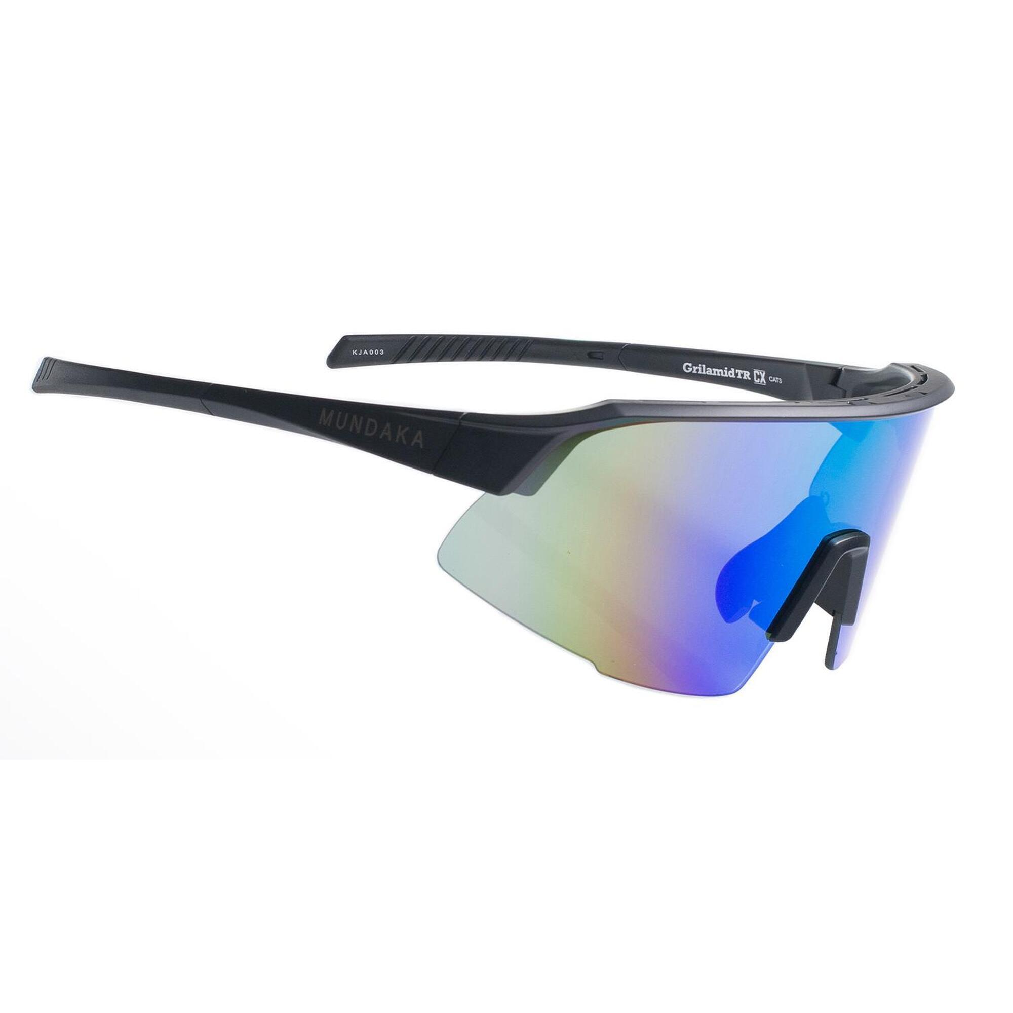 Mundaka - Lunettes De Soleil De Sport Kjarr Noir Mat, Cx Vert - Cat.3 - Mundaka - Lunettes De Soleil - Noir|vert - Taille Unique - Decathlon