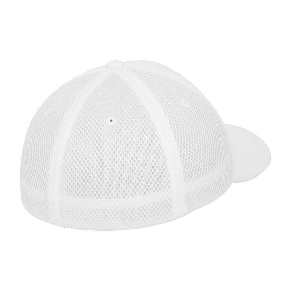Cappellino Da Baseball Pannello A Rete Flexfit Tactel Bianco 2/2