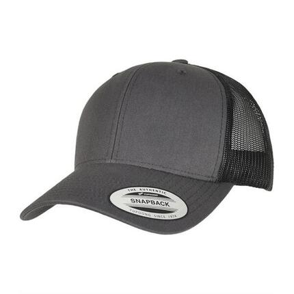 Zweifarbig Trucker Cap "Retro" Damen und Herren Anthrazit/Schwarz
