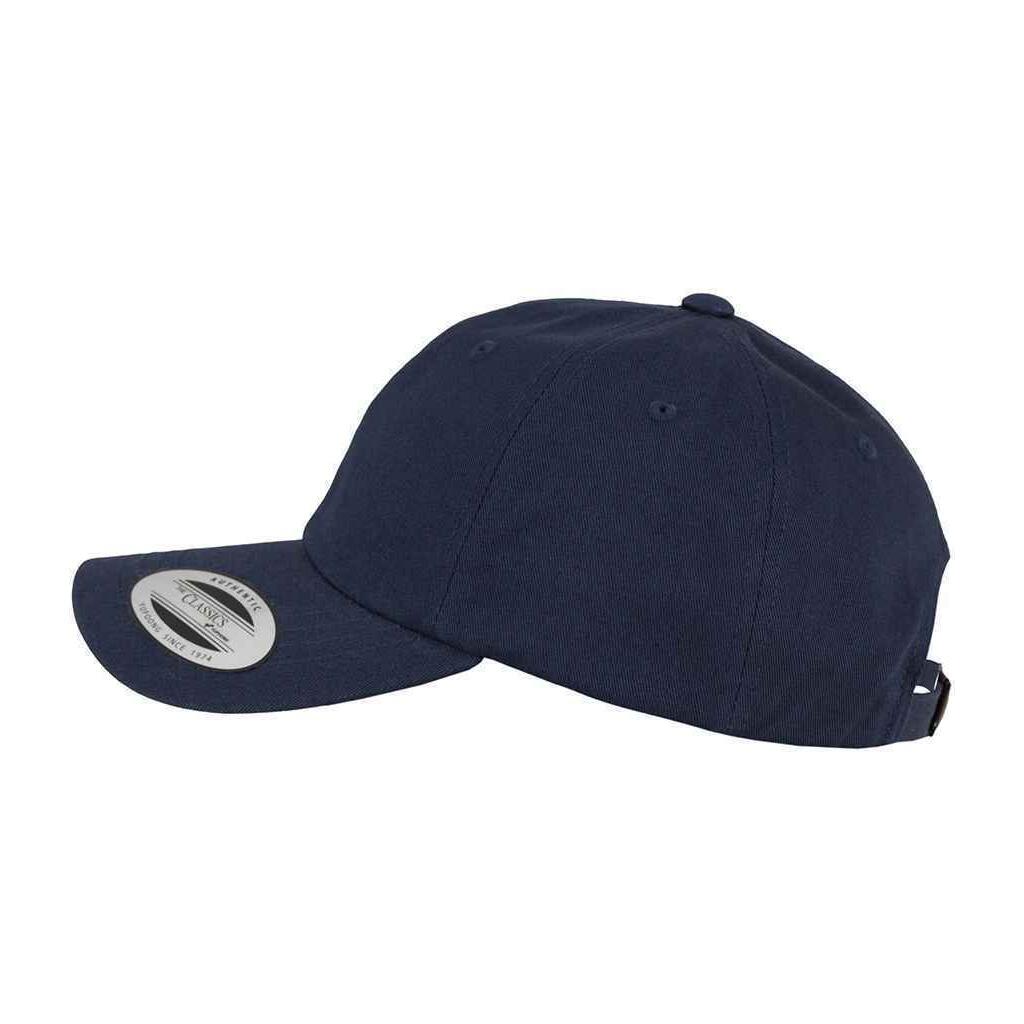Unisex Baseballkappe mit niedrigem Profil Damen und Herren Marineblau 2/2