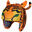 Husa Casca BARTS Helmet Cover 3D, Tiger, Copii