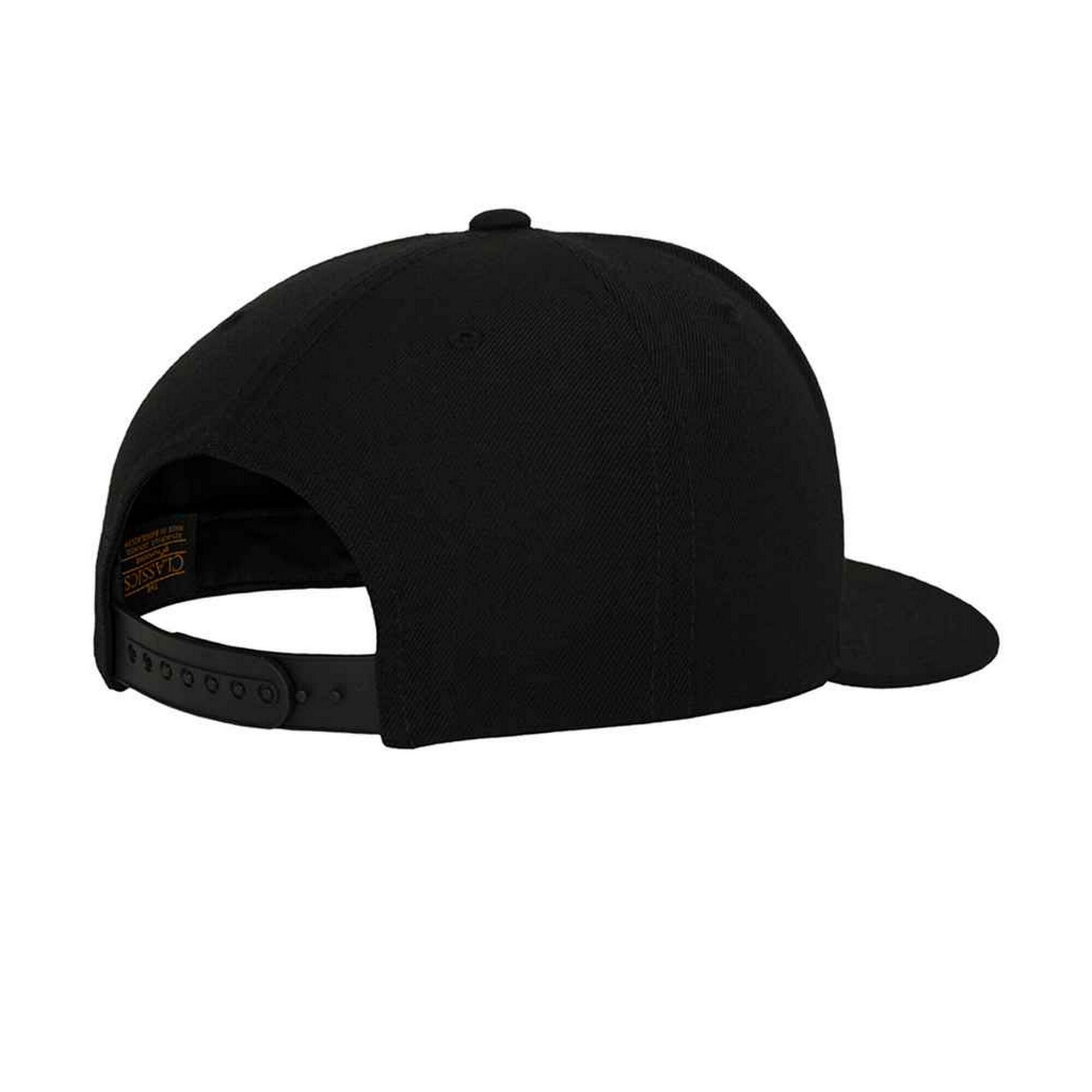 Mens Classic Snapback Cap (Black) 2/3