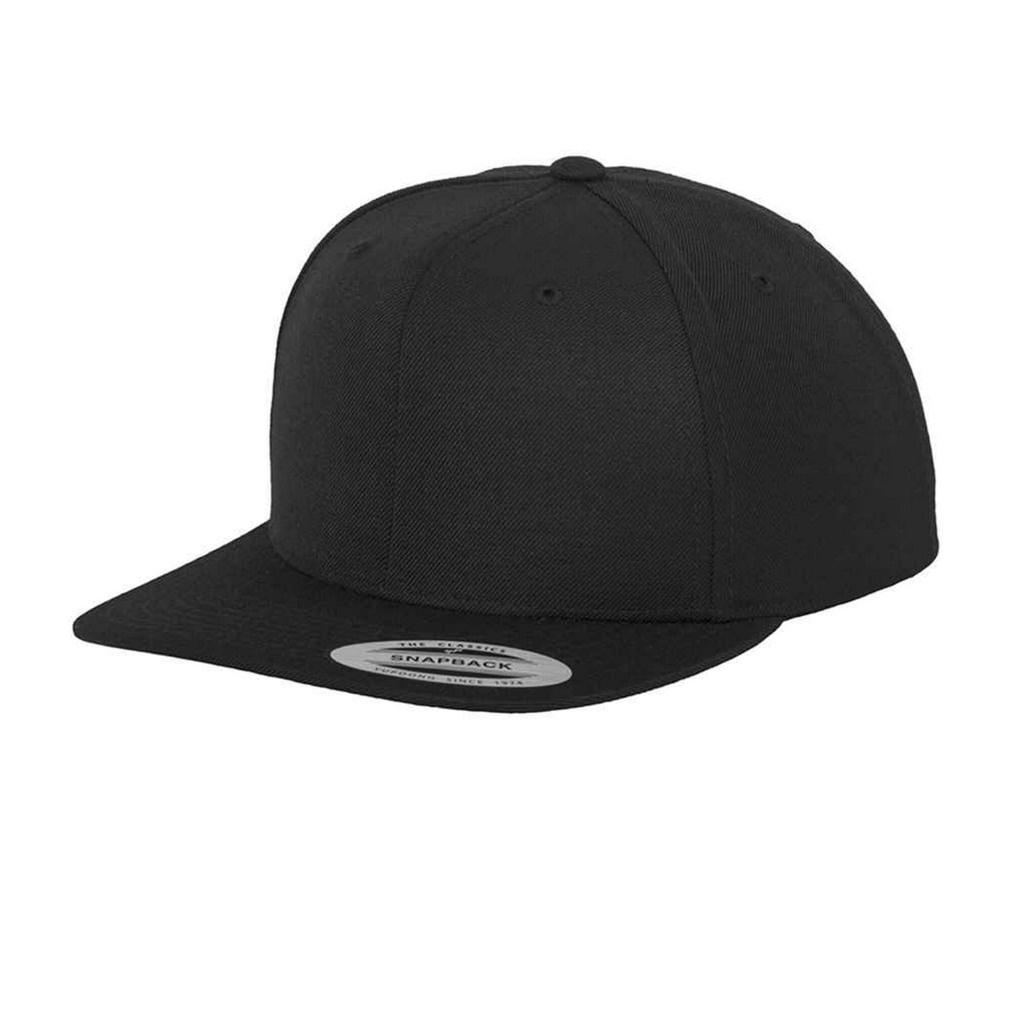 FLEXFIT Mens Classic Snapback Cap (Black/Black)