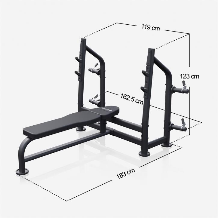 Ławka olimpijska MAXXUS Pro prosta + sztanga 130 kg 5/7
