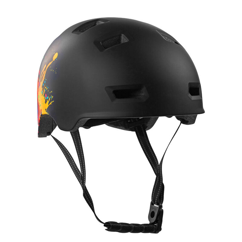 Casco de skate y bici | Splash Negro M (54-57 cm) | Certificado EN1078