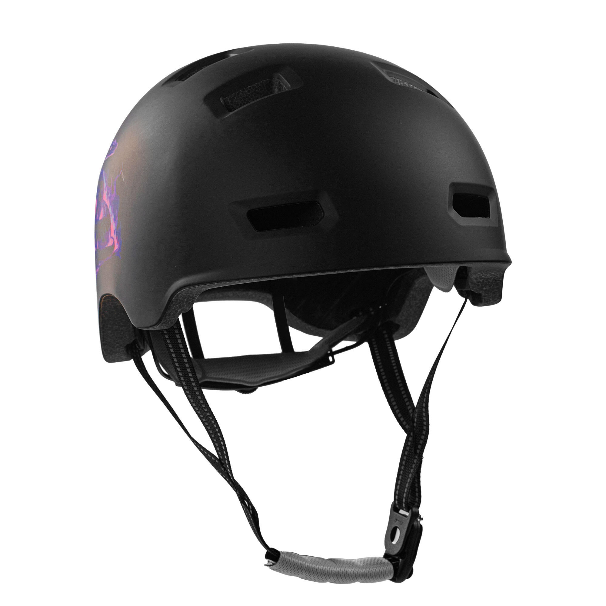 Casque vélo et skate | Fleur Grise M (54-57 cm) | Certifié EN1078