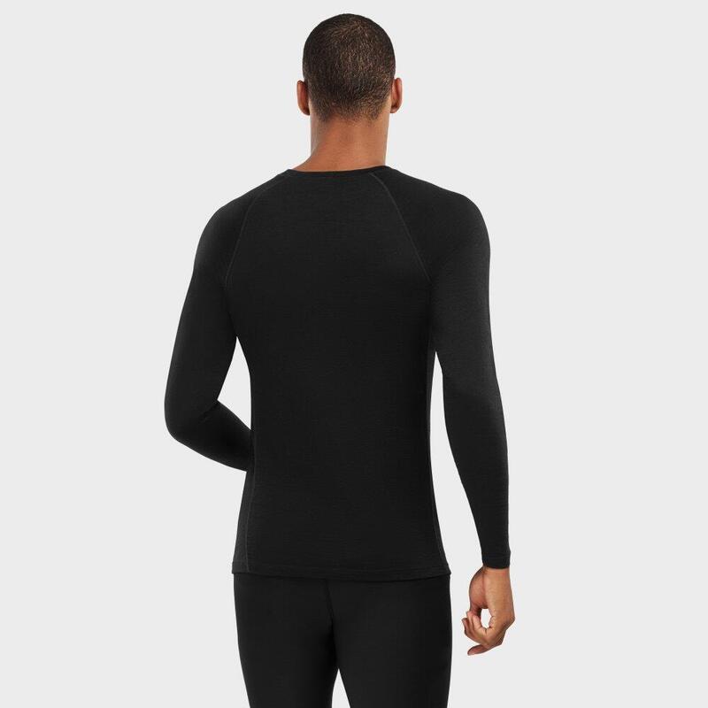 Herren Wintersport baselayer aus wolle für Ultimate Thermal SIROKO Schwarz