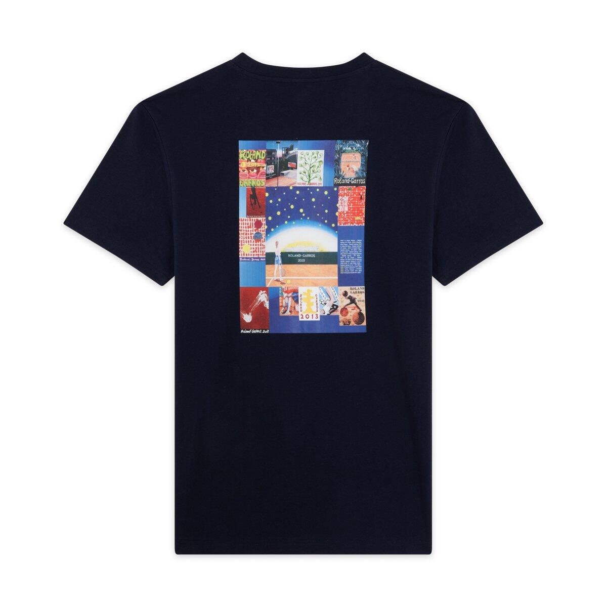 T-shirt mosaïque homme Roland-Garros 23 - Marine 3/4