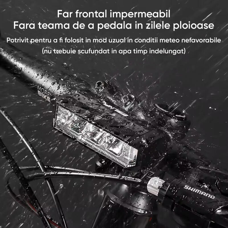 Far bicicleta Profesional Ultra-Luminos, 1000 lm, unghi larg, baterie 2000 mAh