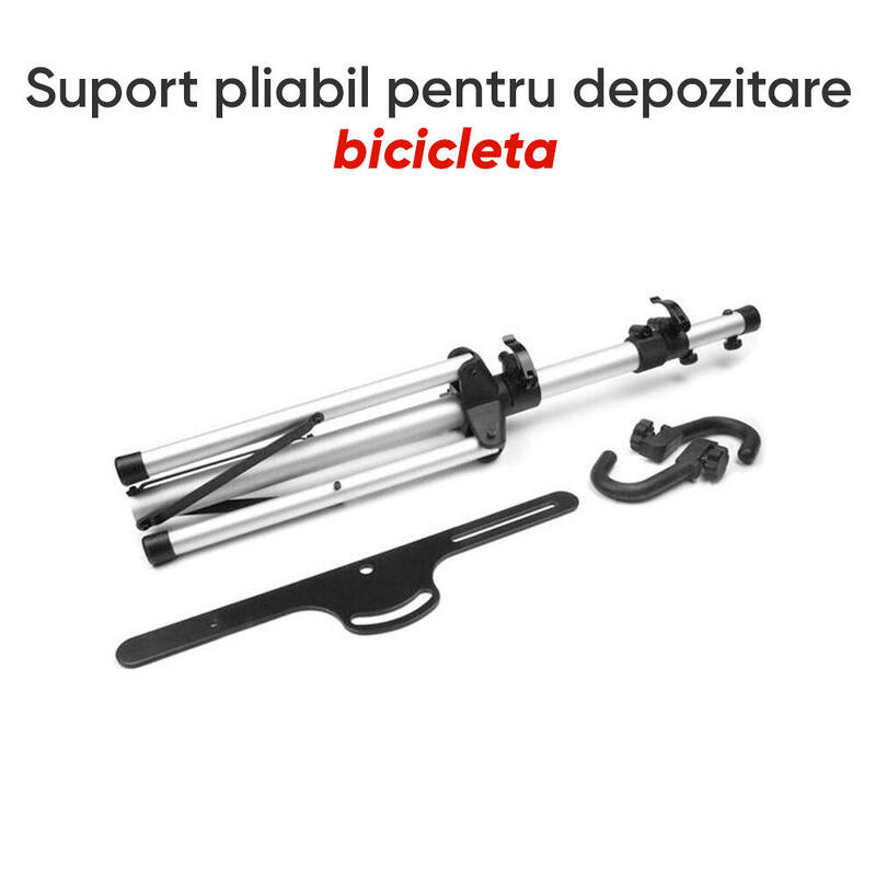 Suport depozitare bicicleta, max 30 kg, vertical, stand reparatii, pliabil
