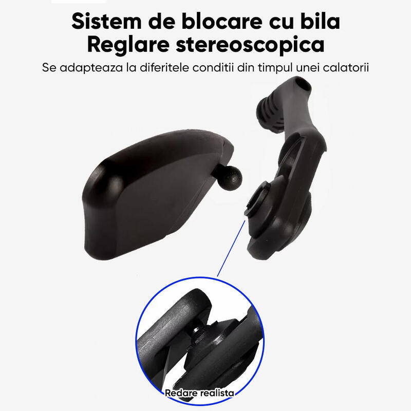 Oglinda bicicleta HD, reglabila 360 grade, unghi larg, MTB, BMX, scuter, moto