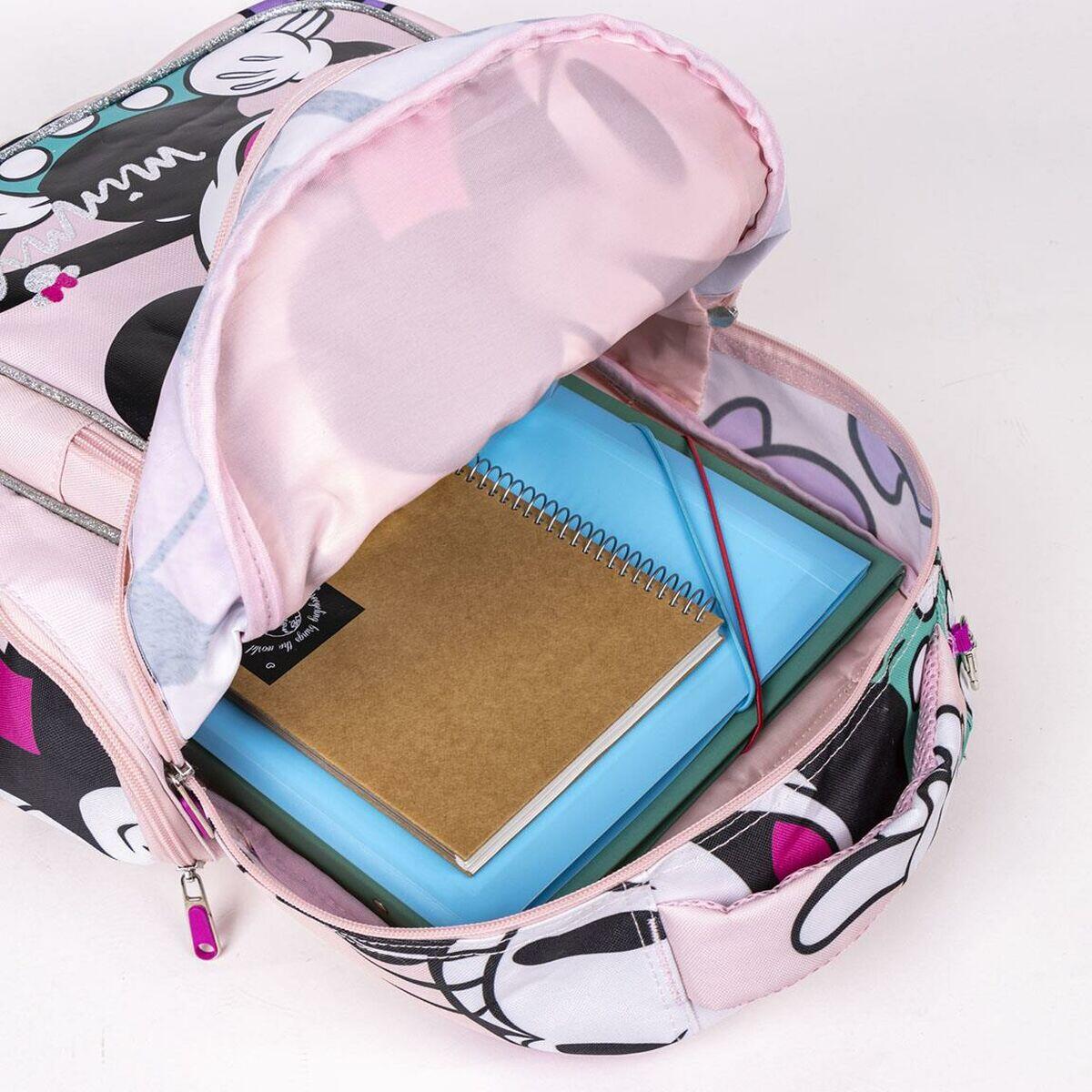 Mochila Escolar Minnie Mouse Cor de Rosa 3/5