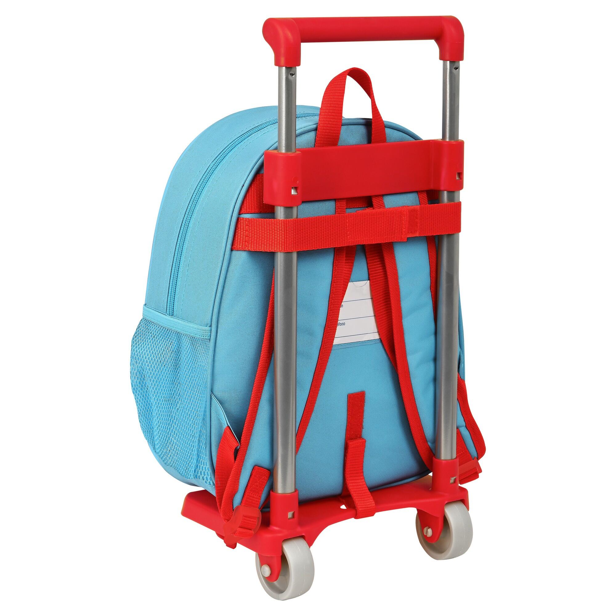 Mochila Escolar con Ruedas M020H Azul 2/4
