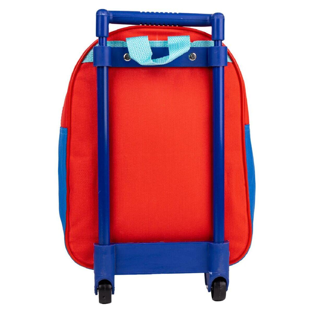 Mochila Escolar con Ruedas Rojo 4/5