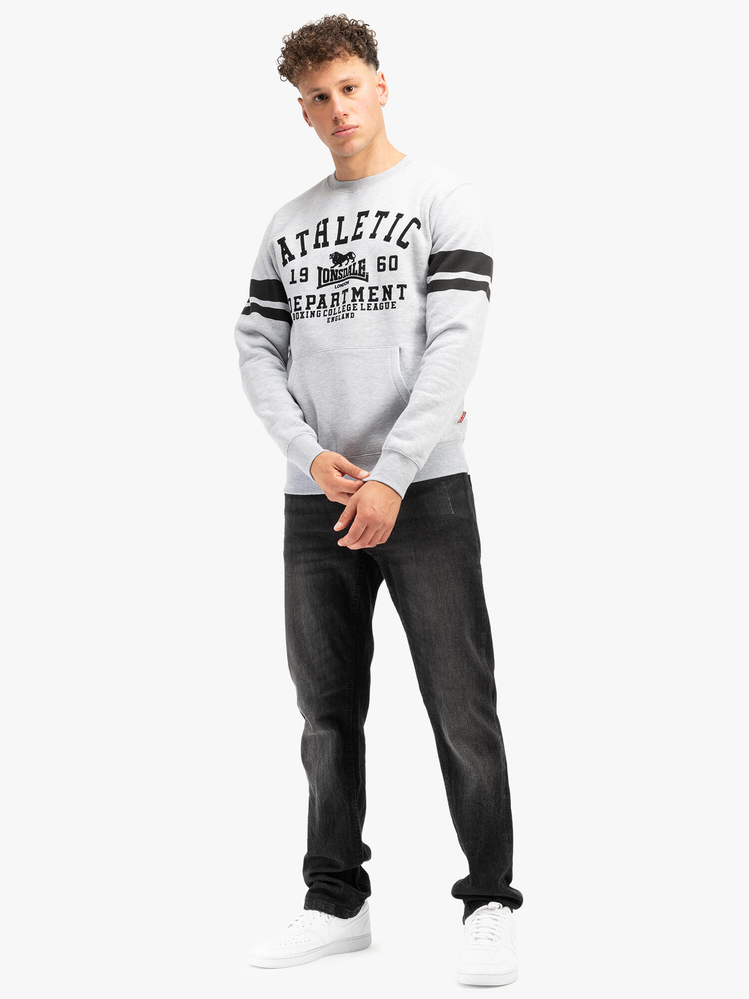 LONSDALE Heren sweatshirt met ronde hals regular fit GLESPIN 3/6