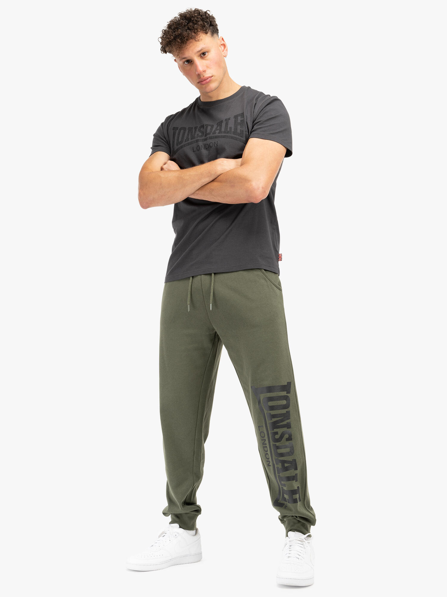LONSDALE Heren joggingbroek regular fit LOGO LARGE 4/6