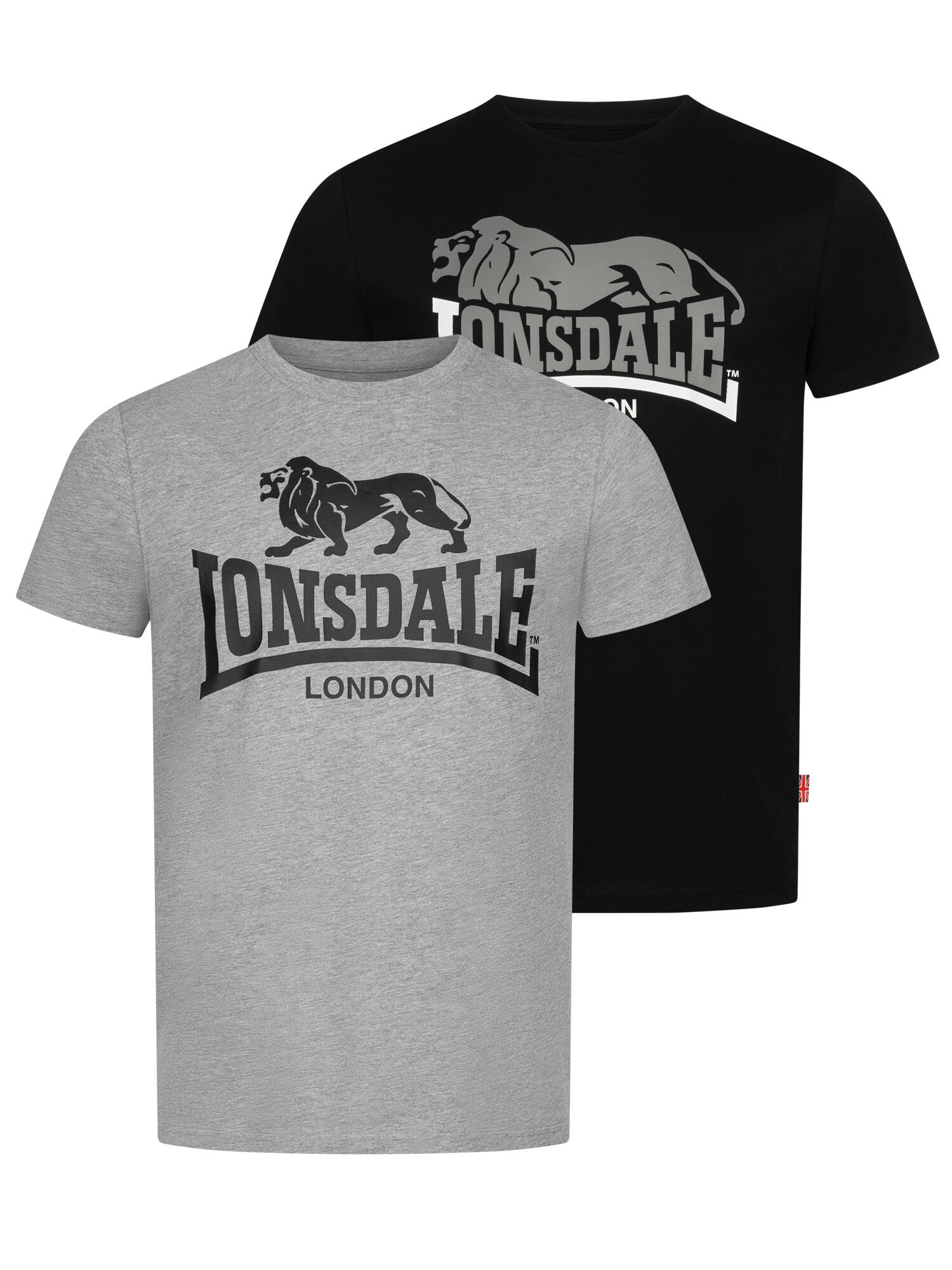 LONSDALE Herren T-Shirt normale Passform Doppelpack LOSCOE 2/6