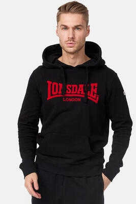 Lonsdale heren sweatshirt met capuchon slim fit hooded one tone