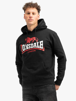 Felpe con cappuccio in pile per uomo Lonsdale Gulladuff nero