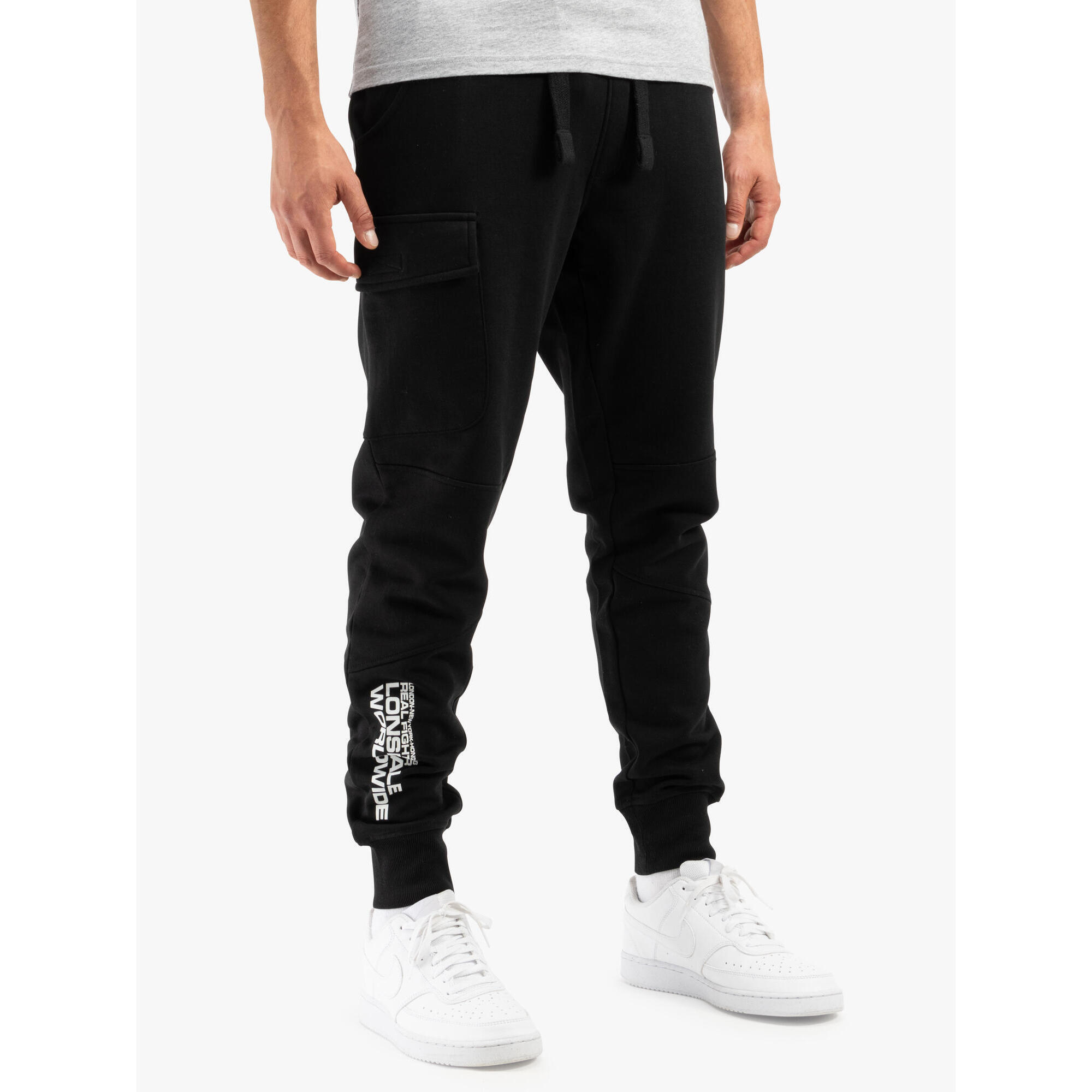 Lonsdale - Pantalon De Jogging Lonsdale Tweedmouth - Pantalons - Blanc|noir - S - Decathlon