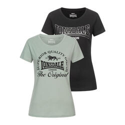 LONSDALE Dubbelpak dames T-shirts ROWRAH