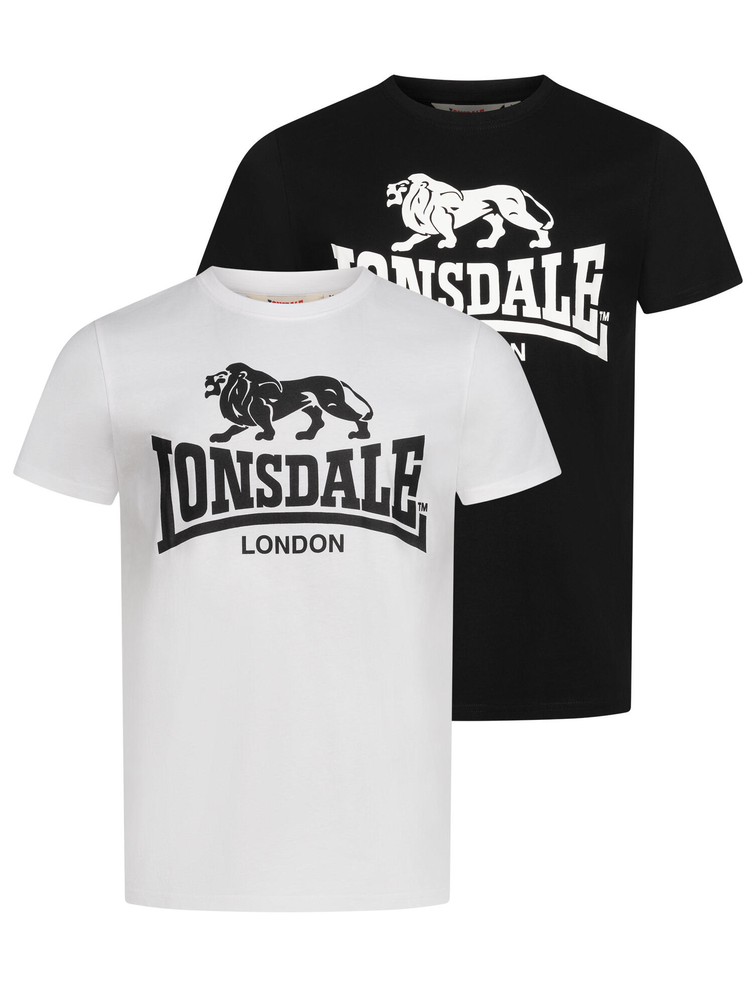 LONSDALE Heren-T-shirt, regular fit dubbelpak KELSO 2/6