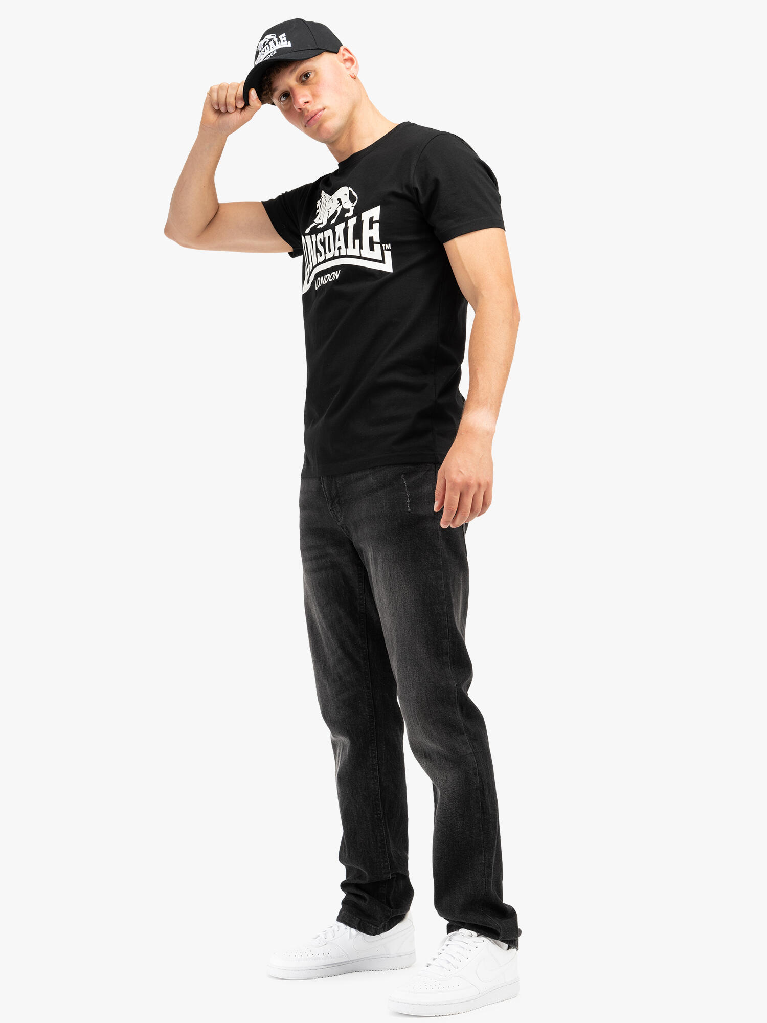 LONSDALE Heren-T-shirt, regular fit dubbelpak KELSO 3/6
