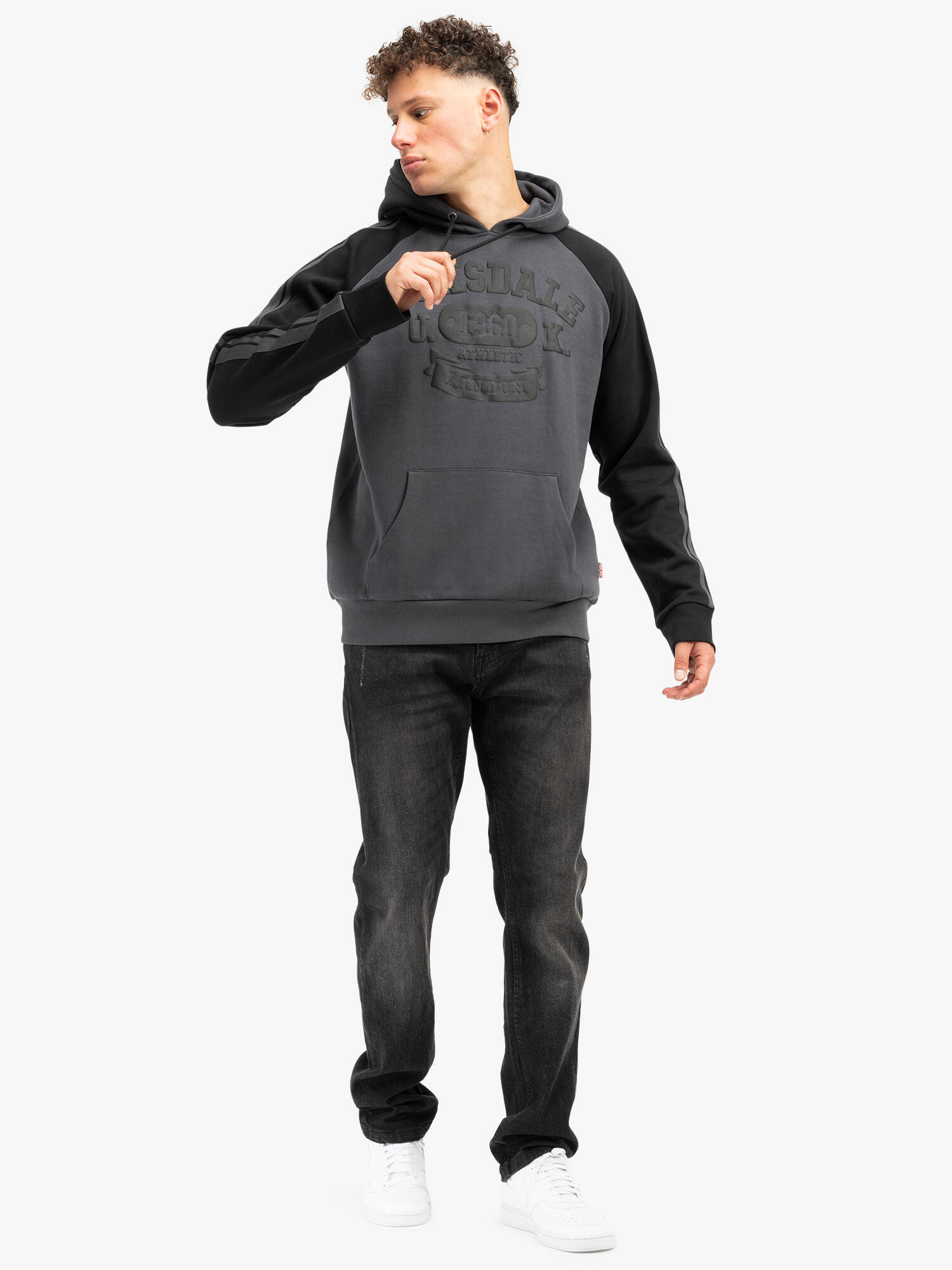 Felpa con cappuccio dal taglio classico Lonsdale Linnfoots 3/6