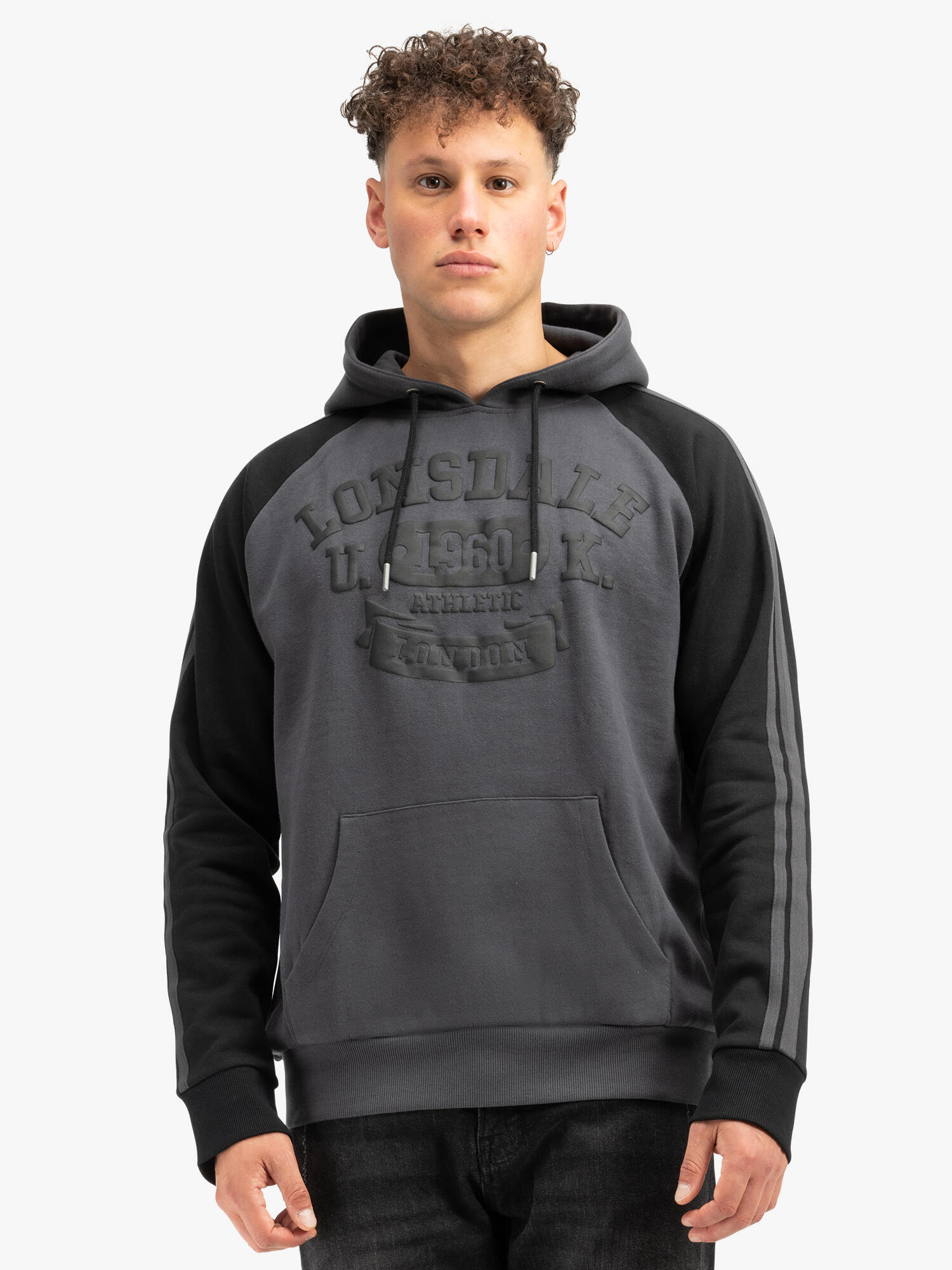 Felpa con cappuccio dal taglio classico Lonsdale Linnfoots 1/6