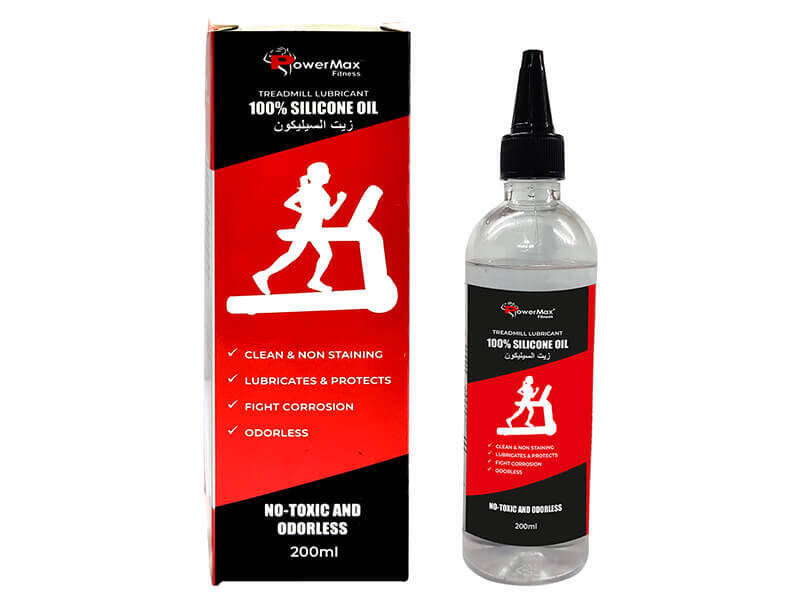 PowerMax Fitness® PMS-200 Multi-Purpose 100% Pure Silicone Treadmill Lubricant, Full Belt Width Lubrication, No Odor & No Propellants, Nozzle Cap for Easy Application for All Treadmills -  1
