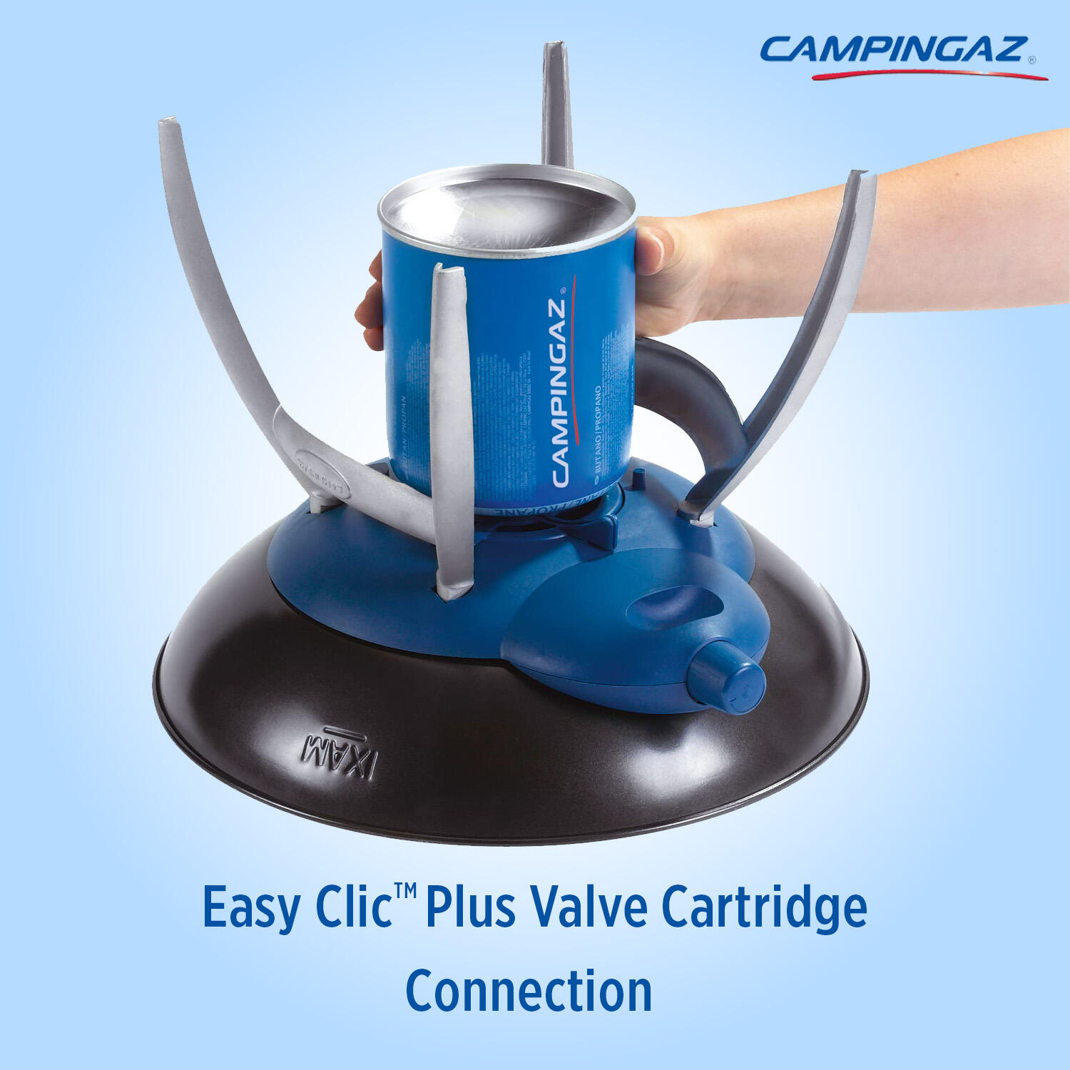 Party Grill Camping BBQ Stove With CV 470 cartridge Gas, All-in-One Portable Camping BBQ, with Griddle, Grid and Pan Support