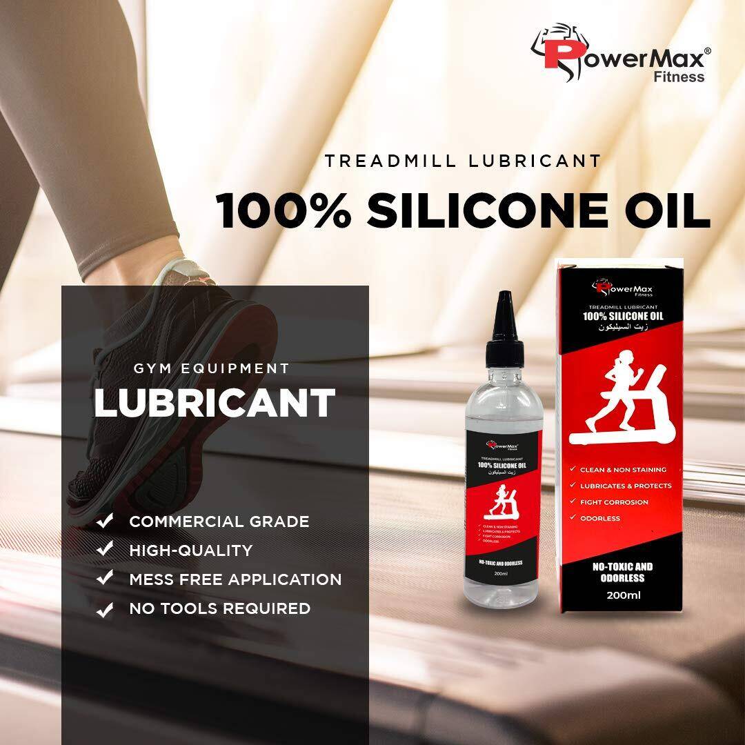 PowerMax Fitness® PMS-200 Multi-Purpose 100% Pure Silicone Treadmill Lubricant, Full Belt Width Lubrication, No Odor & No Propellants, Nozzle Cap for Easy Application for All Treadmills -  3