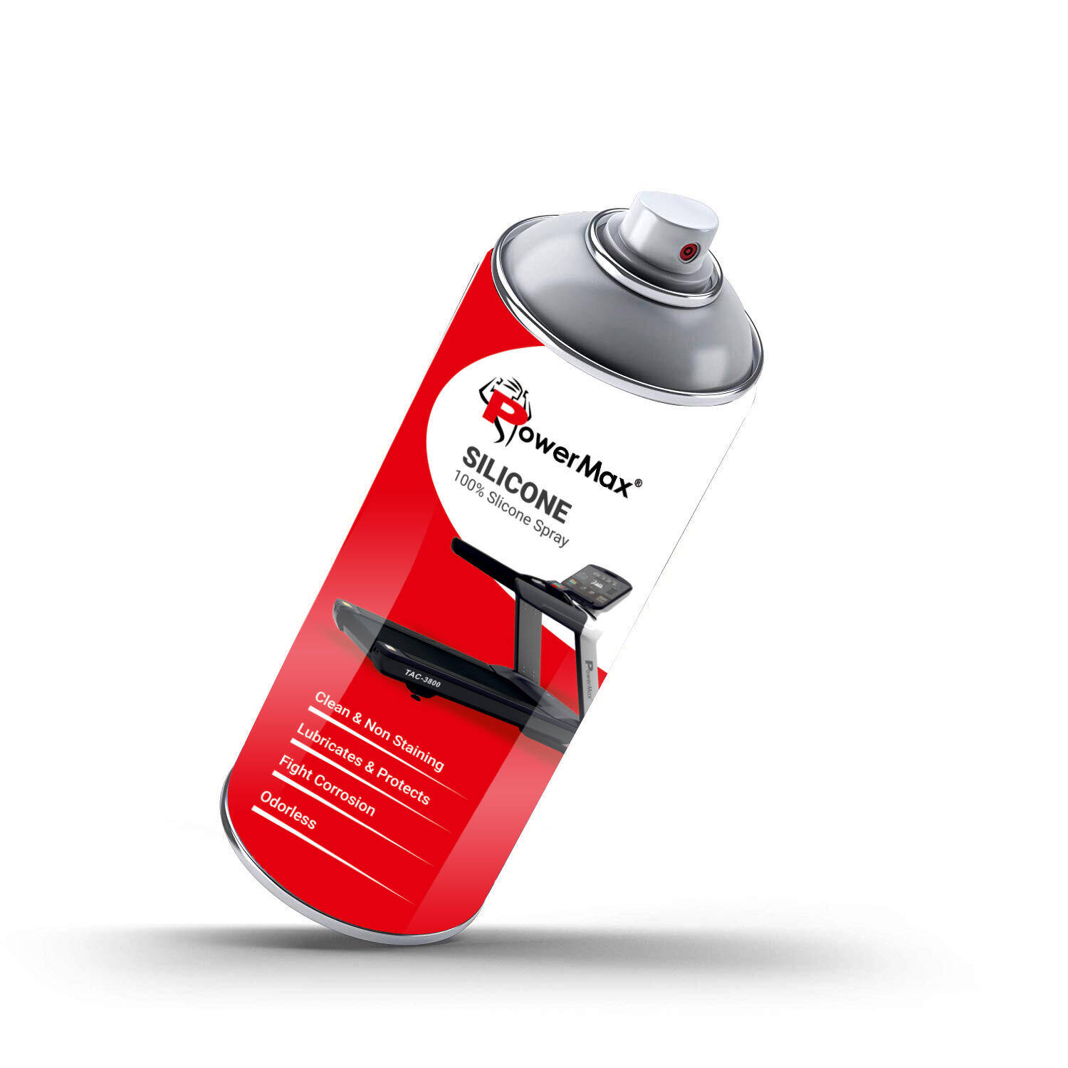 PowerMax Fitness® PMS-500S Multi-Purpose Silicone Oil Lubricant Spray for Treadmill (500ml), Use For Equipment Applications Extra Long Control Flow Applicator Easy To Use On All Treadmills -  3
