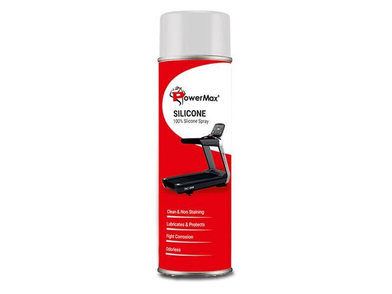 PowerMax Fitness® PMS-500S Multi-Purpose Silicone Oil Lubricant Spray for Treadmill (500ml), Use For Equipment Applications Extra Long Control Flow Applicator Easy To Use On All Treadmills
