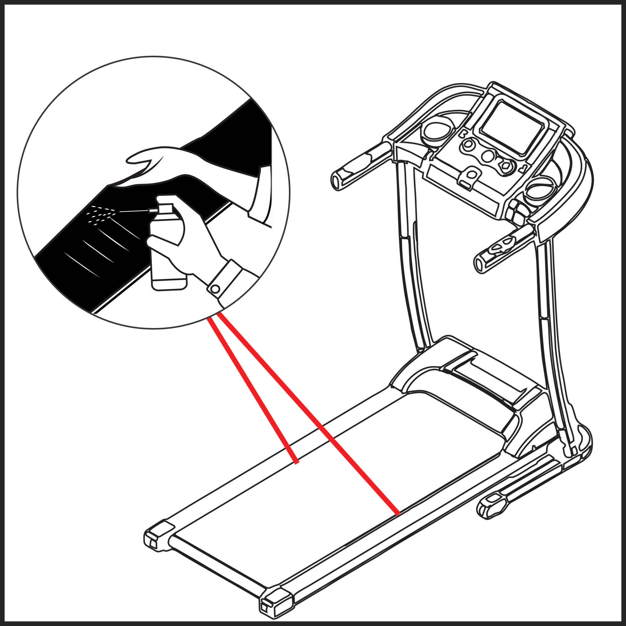 PowerMax Fitness® PMS-500S Multi-Purpose Silicone Oil Lubricant Spray for Treadmill (500ml), Use For Equipment Applications Extra Long Control Flow Applicator Easy To Use On All Treadmills -  2