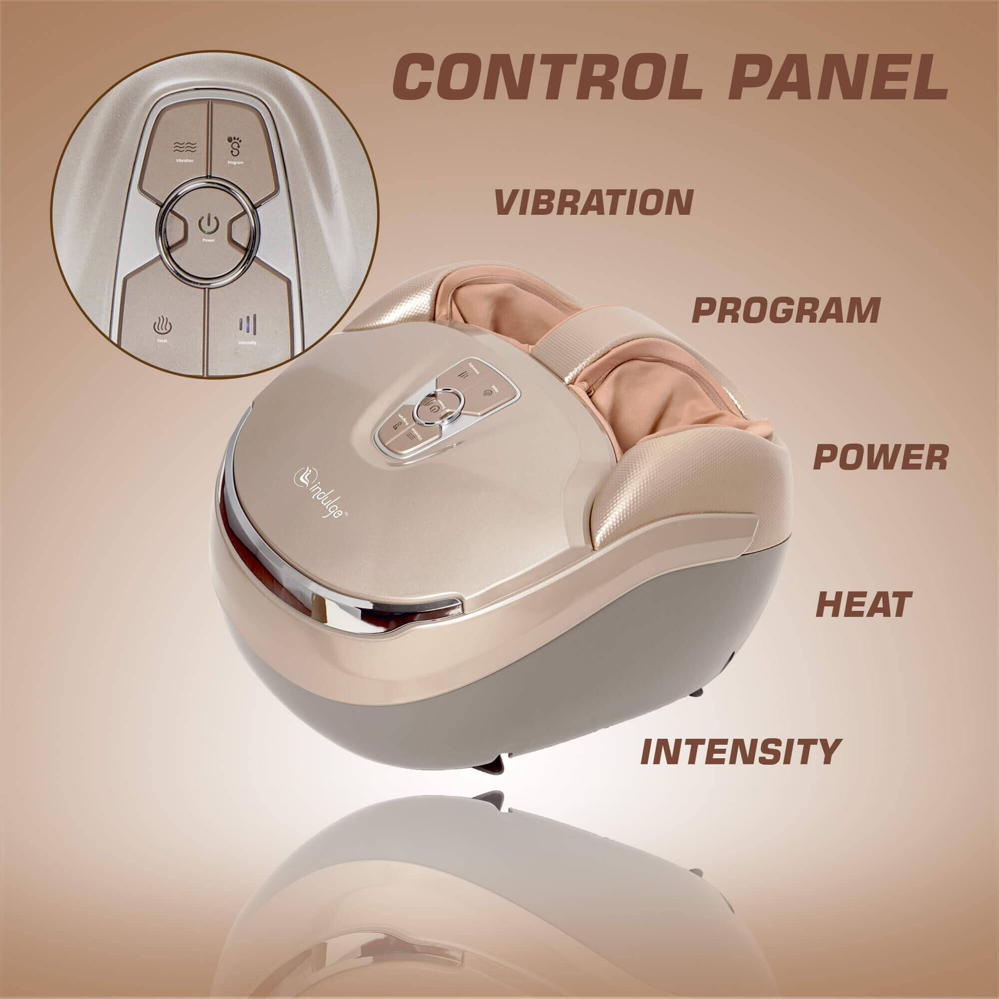 indulge IF-839 Foot Massager Machine for Pain Relief with Dynamic Squeeze Air Technology, Shiatsu, Kneading, Vibration, Rolling & Heating by PowerMax Fitness -  5