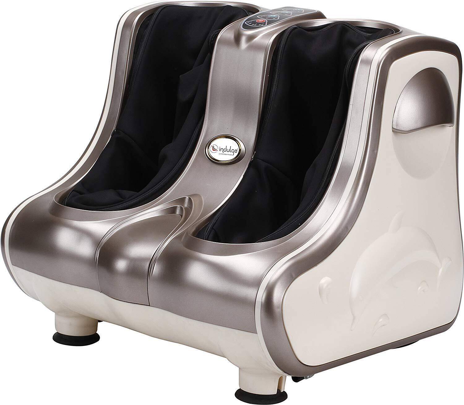 indulge IF-8009 Foot & Leg Massager Machine for Pain Relief with Intense Roller Reflexology Massage, Shiatsu, Kneading, Vibration, Rolling & Heating by PowerMax Fitness -  1