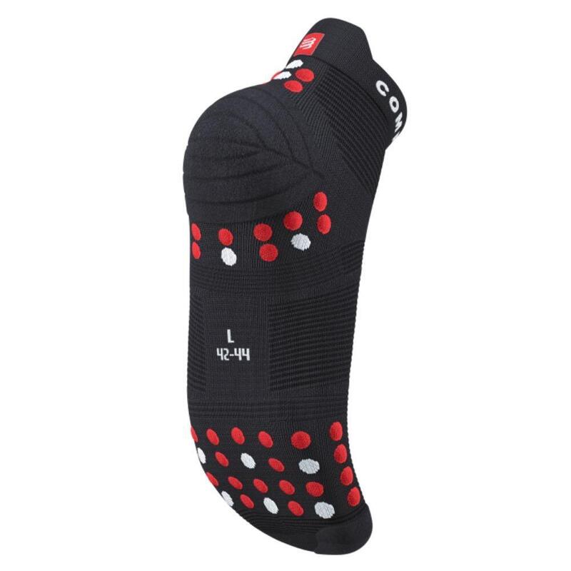 Calcetines Pro Racing V4.0 Run Low Black/Red running Unisex Rojo Compressport