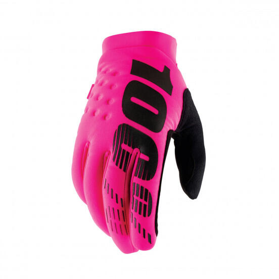 100% 100% BRISKER Glove – Neon Pink - MTB Cycling Trail Enduro Cold Weather Glove