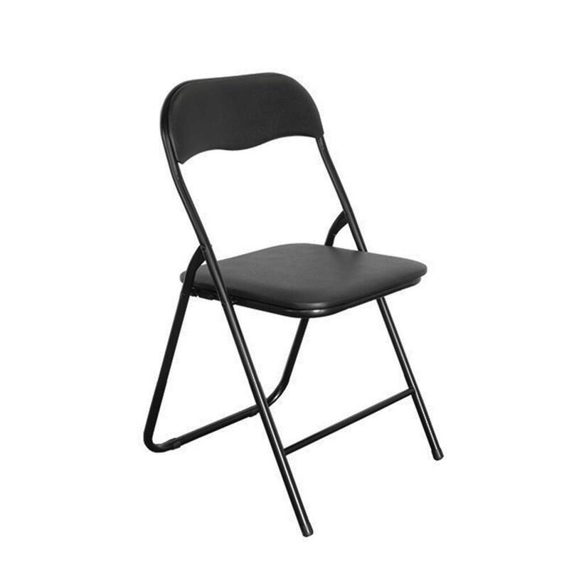 Cadeira dobrável Sedero - Preto - Metal - Altura do assento 40 cm