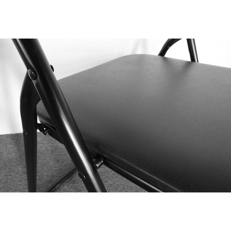 Cadeira dobrável Sedero - Preto - Metal - Altura do assento 40 cm