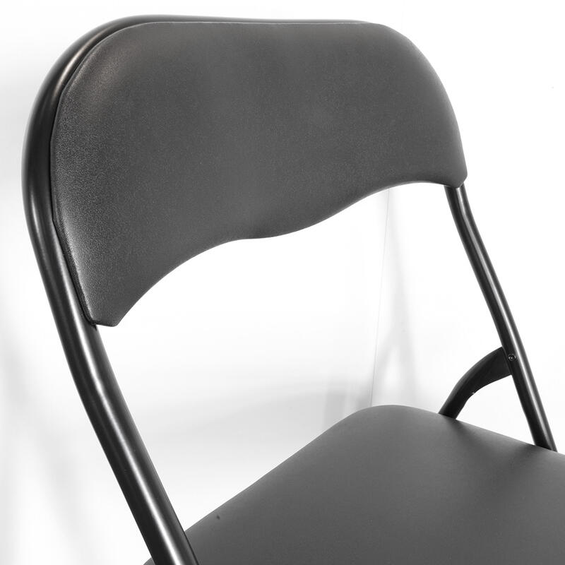 Cadeira dobrável Sedero - Preto - Metal - Altura do assento 40 cm