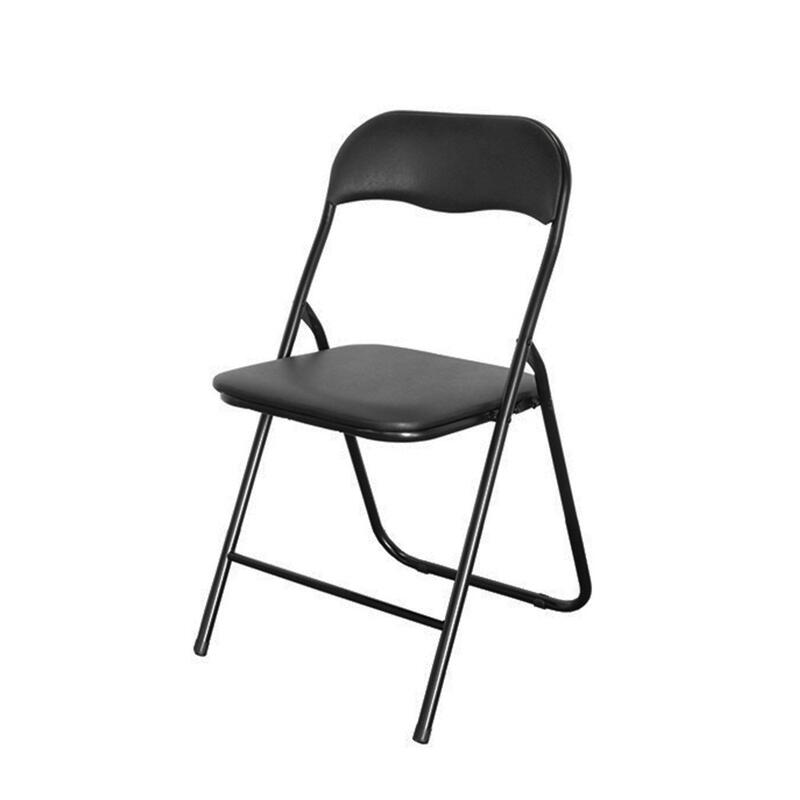 Cadeira dobrável Sedero - Preto - Metal - Altura do assento 40 cm