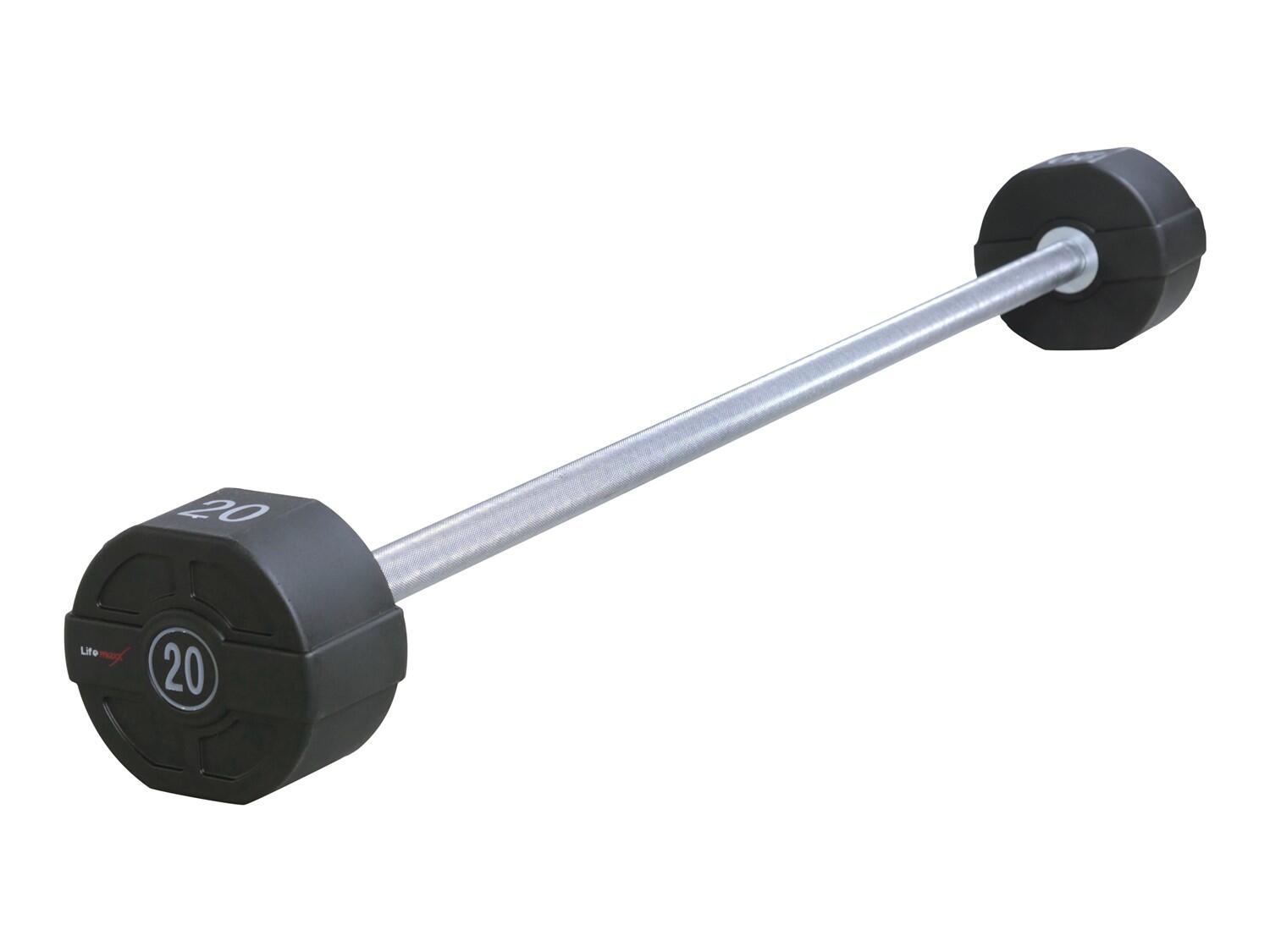 LIFEMAXX Bilanciere dritto in PU 20 kg