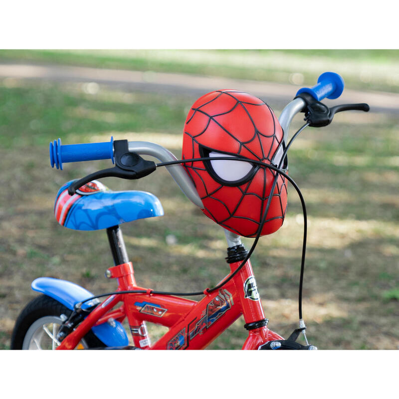 Huffy Spiderman 12" Vélo Enfant avec Masque Lumière et Son, Âge 3-5, Rouge