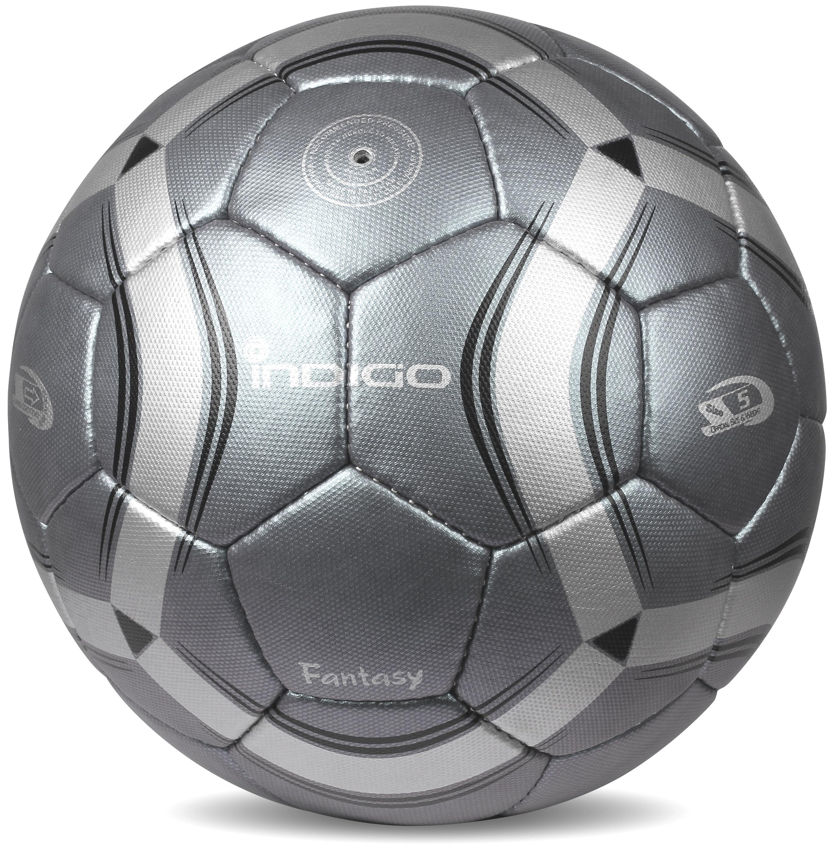 INDIGO SPORTS Balón de Futbol Entrenamiento Nº5 FANTASY INDIGO Gris