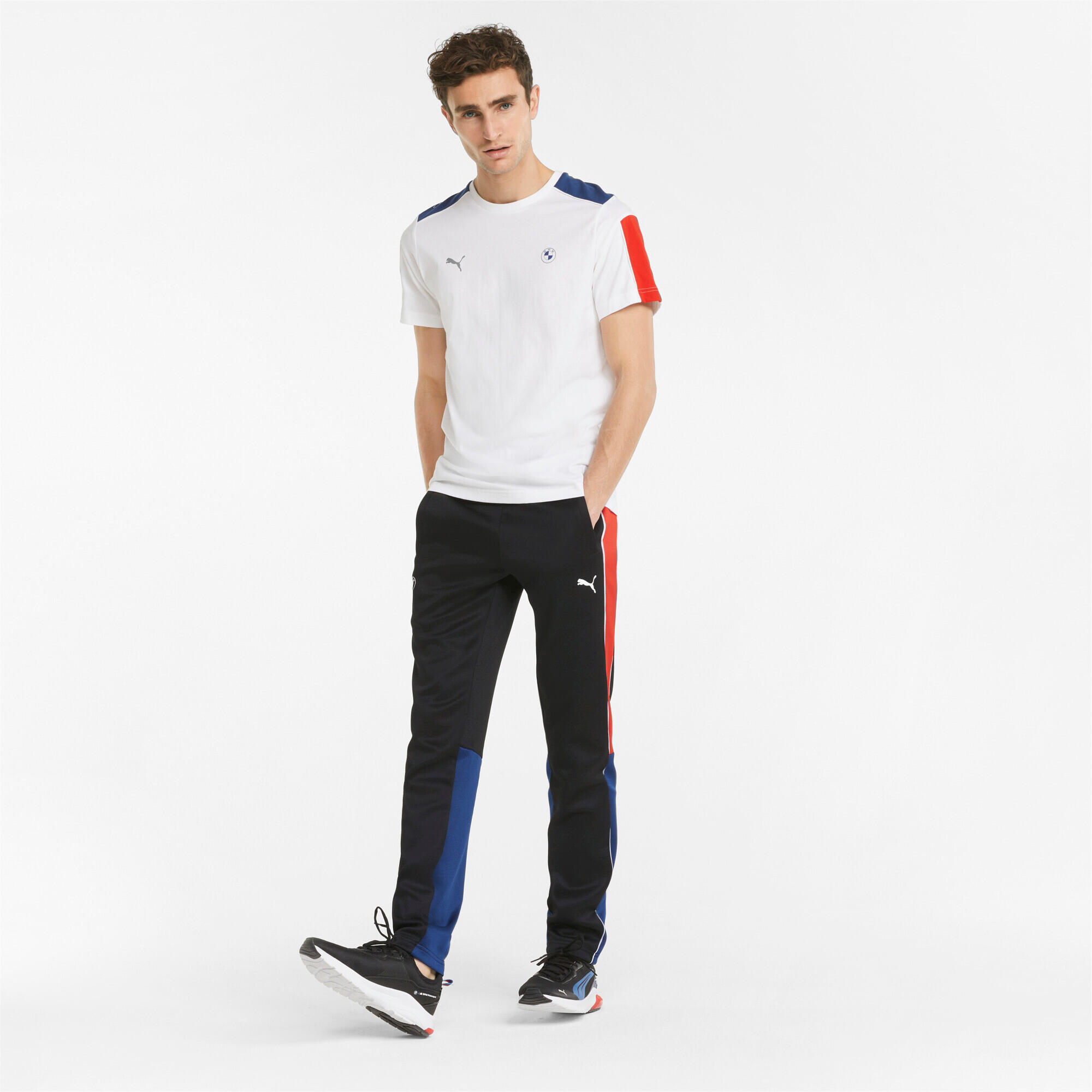 PUMA Mens BMW M Motorsport T7 Track Pants Calças - Cor Preto-M 3/5